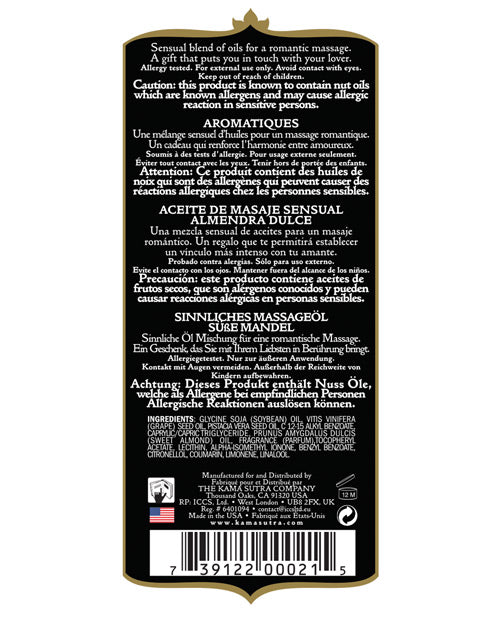 Kama Sutra Kama Sutra Aromatic Oil - 8 oz Sweet Almond - Image 2