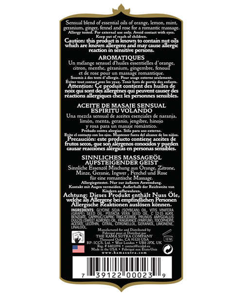 Kama Sutra Kama Sutra Aromatic Oil - 8 oz Soaring Spirit - Image 3