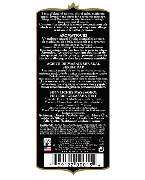 Kama Sutra Kama Sutra Aromatic Oil - 8 oz Serenity - Image 4