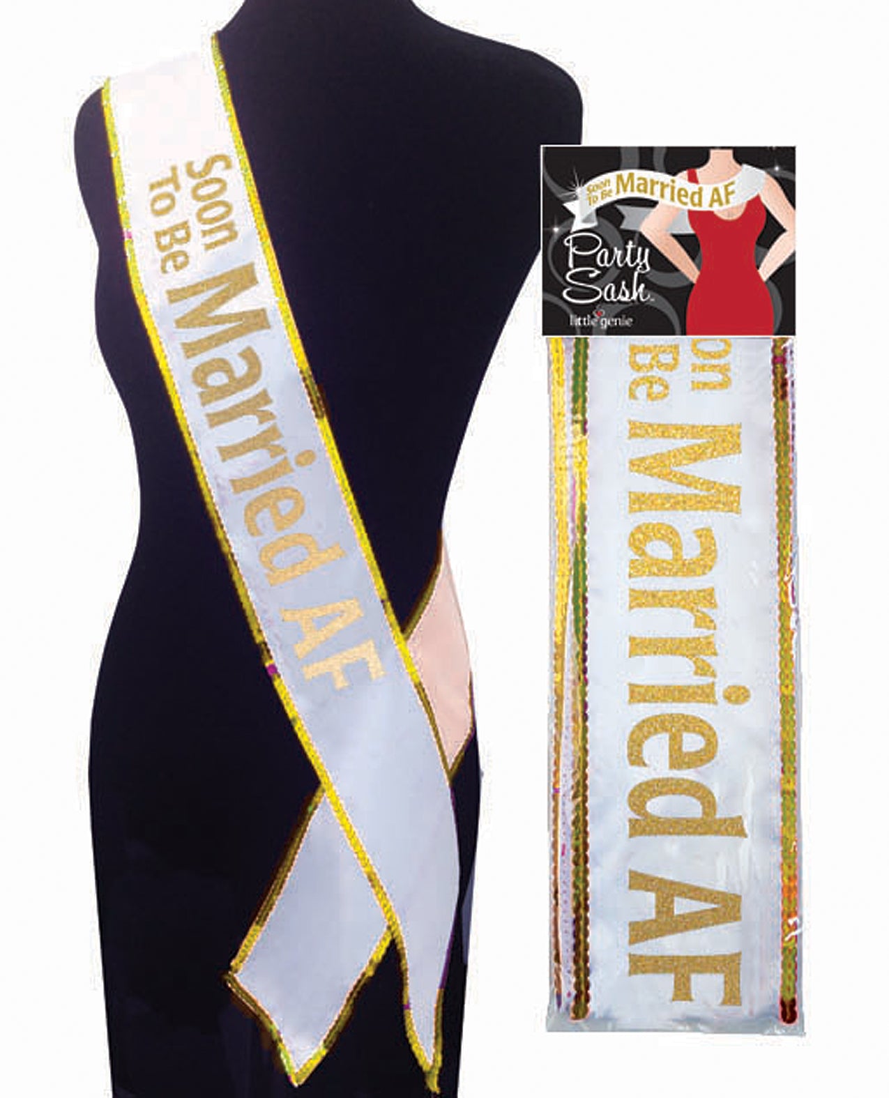 Little Genie Soon to be Married AF Bachelorette Sash - Image 3
