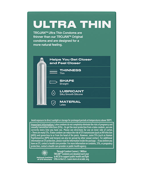Trojan Ultra Thin Condoms - Box of 12