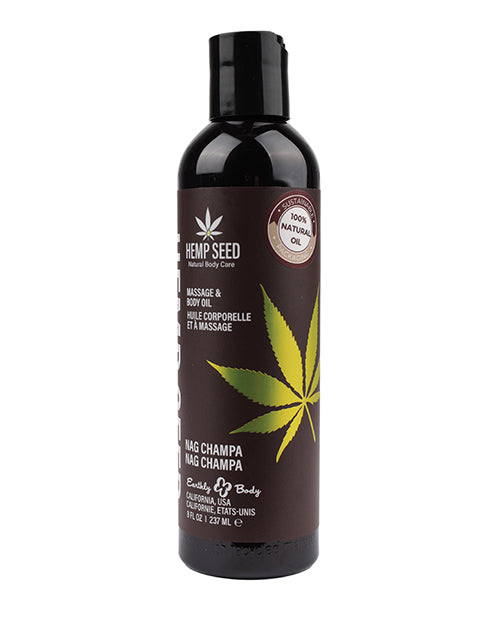 Earthly Body Massage & Body Oil - 8 oz Nag Champa