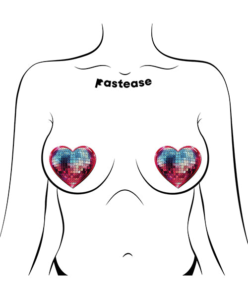 Pastease Sparkling Discoball Heart - Blue and Pink O/S