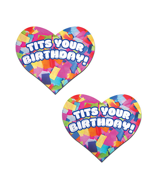 Pastease Tits Your Birthday! Heart - Multi-Color O/S
