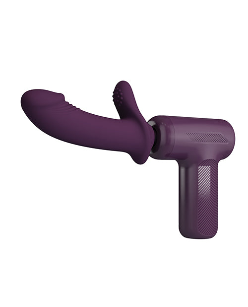 Pretty Love DJ Scholar Dual Thrusting Gun Massager - Purple