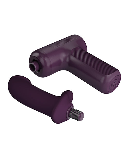Pretty Love DJ Scholar Dual Thrusting Gun Massager - Purple
