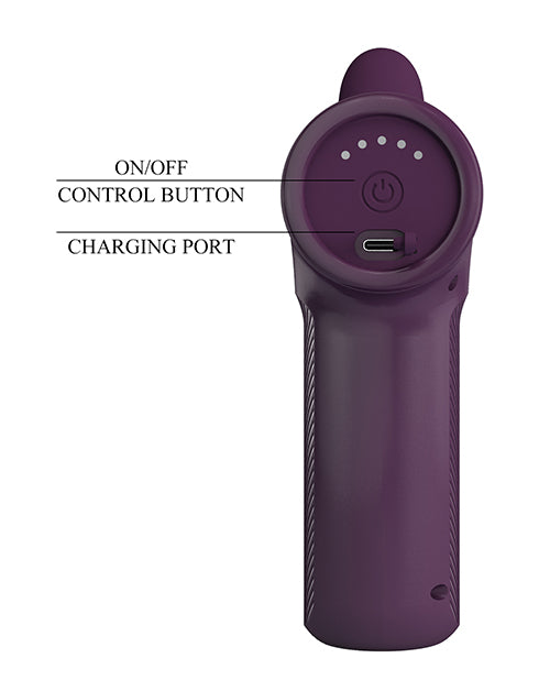 Pretty Love DJ Scholar Dual Thrusting Gun Massager - Purple