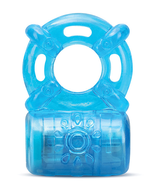 Blush Stay Hard Rechargeable 5 Function Cock Ring - Blue