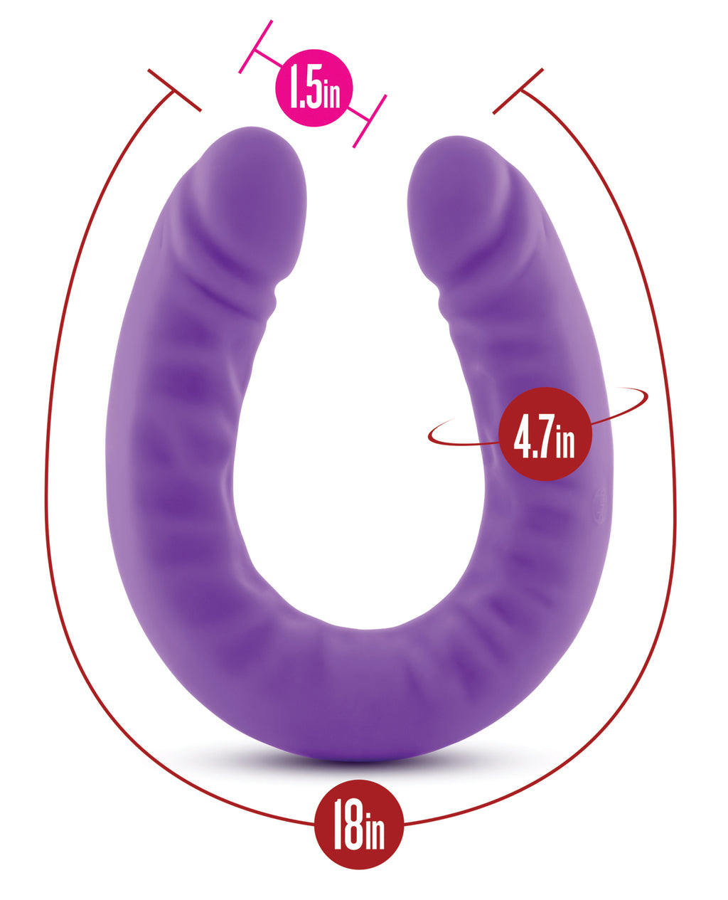 Blush Ruse 18" Slim Double Dong - Purple