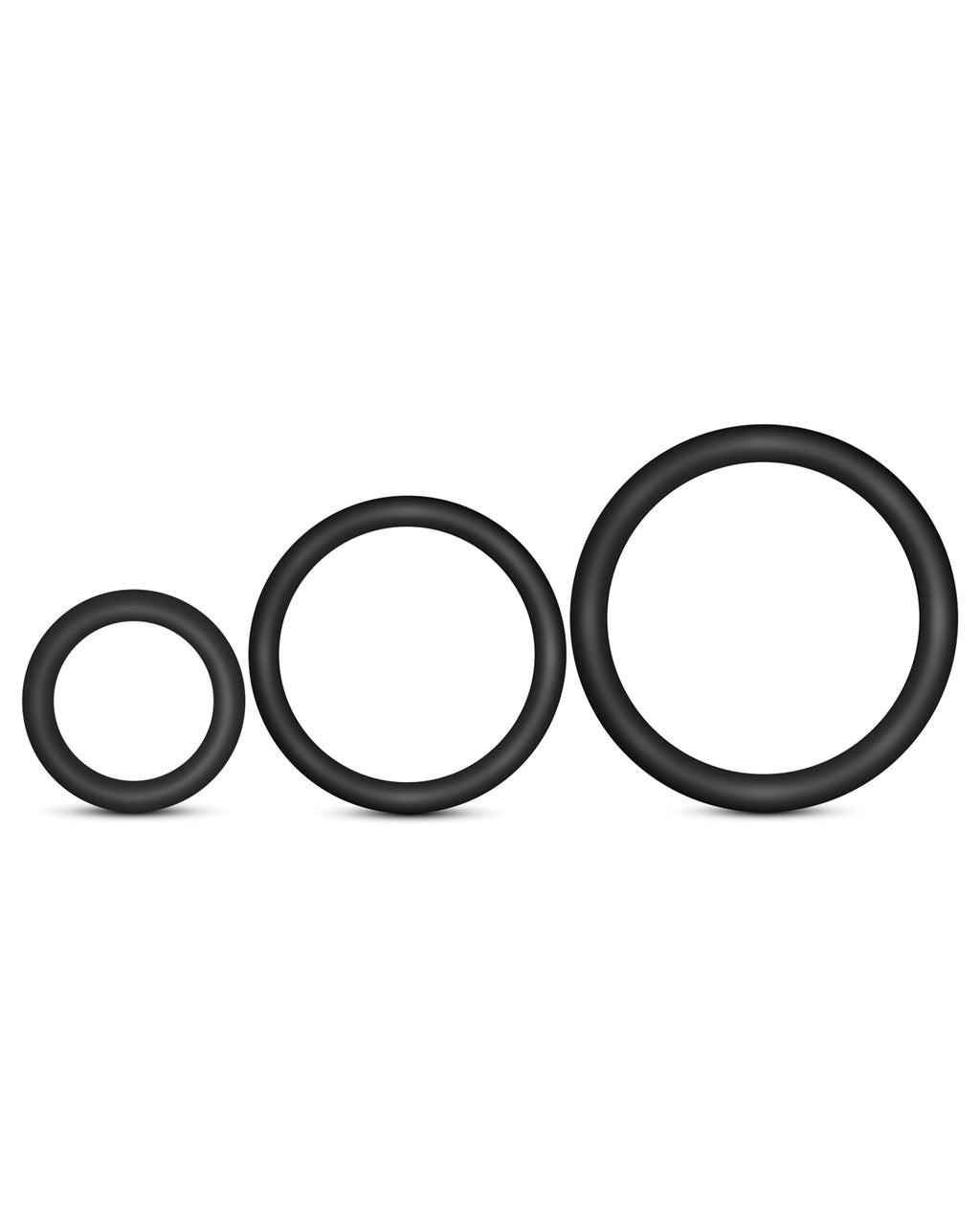 Blush Performance VS4 Pure Premium Silicone Cockring Set - Black