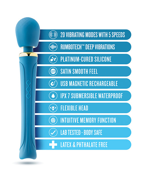 Blush Dianna Wand Massager - Teal