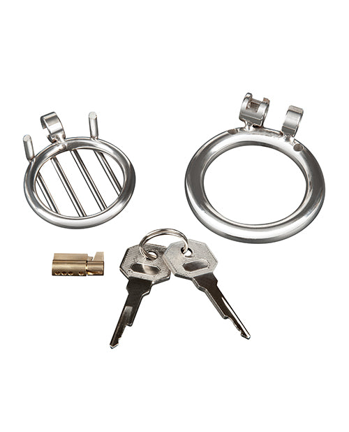 Stainless Steel Inverted Micro Jail Time Chastity Cage