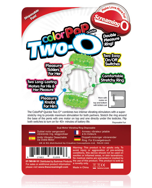 Screaming O Screaming O Color Pop Quickie Two-O - Green - Image 8