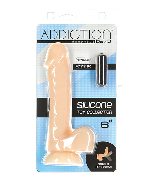 Addiction David 8" Bendable Dong - Flesh