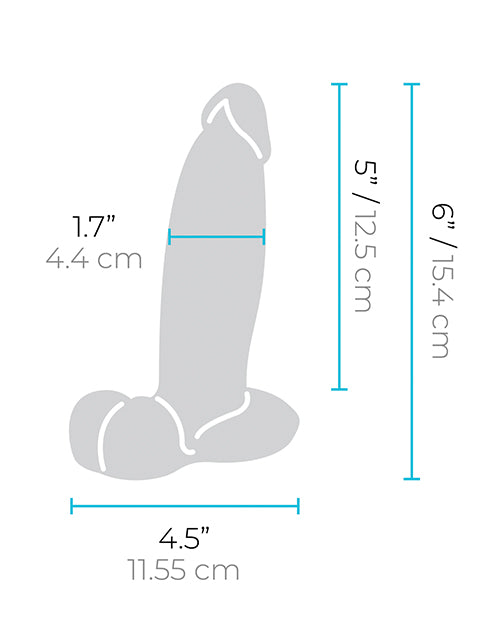b-Vibe Slipskin 6" Girthy - Brown