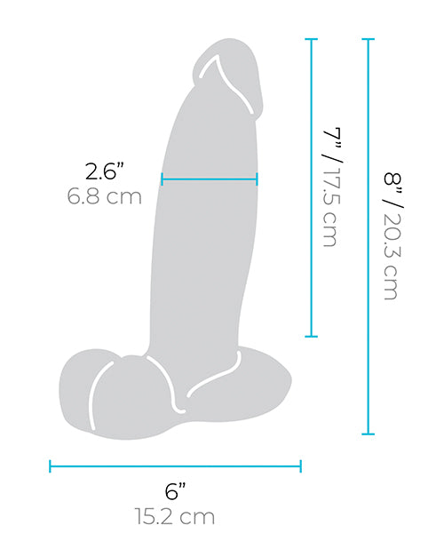 b-Vibe Slipskin 8" Girthy - Brown