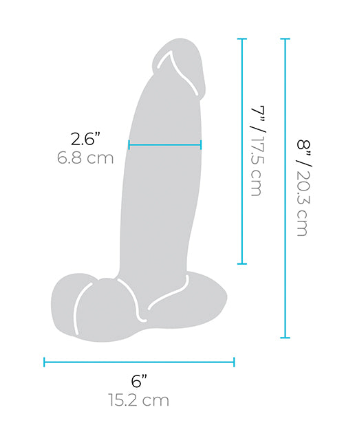 b-Vibe Slipskin 8" Girthy - Mocha