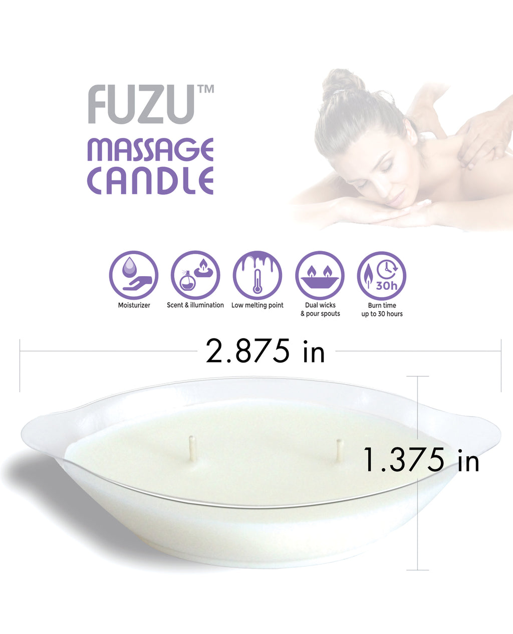 Fuzu Massage Candle - 4 oz Lavender Mist