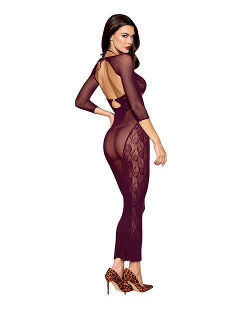 Black Diamond Seamless Gown w/Removable Shrug 2 pc Set - Cherry Lacquer O/S - Image 2