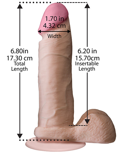Realistic 6" ULTRASKYN Cock w/Balls - White