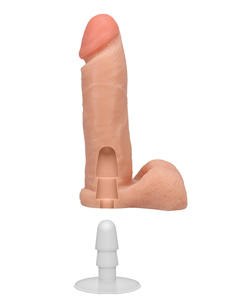 Realistic 8" ULTRASKYN Cock w/Balls - White