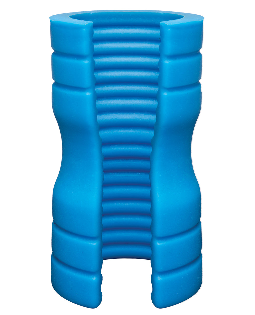 OptiMale OptiMale Truskyn Silicone Stroker Ribbed - Blue - Image 4