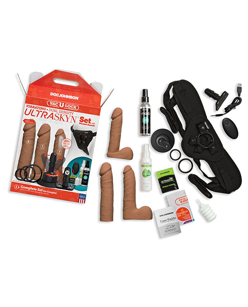 Vac-U-lock Vac-U-Lock Vibrating Dual Density ULTRASKYN Set w/Wireless Remote - Caramel - Image 10