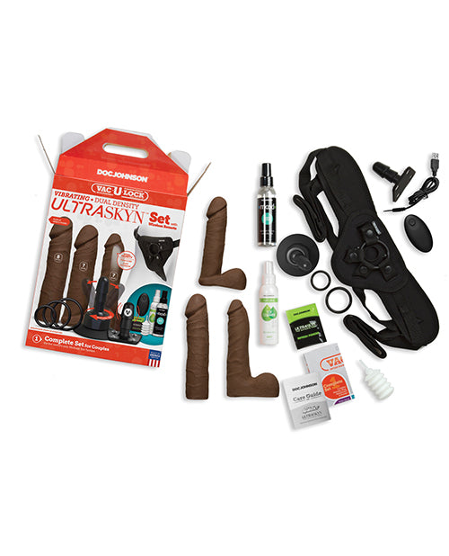 Vac-U-lock Vac-U-Lock Vibrating Dual Density ULTRASKYN Set w/Wireless Remote - Chocolate - Image 15