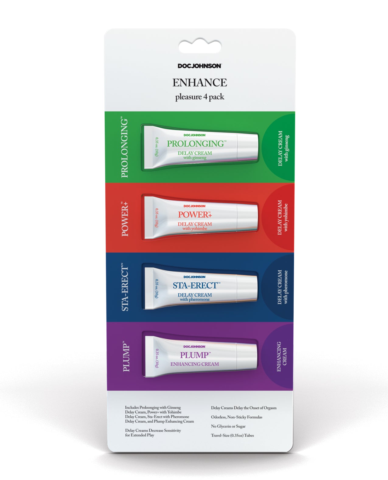 Doc Johnson NO ETA Enhance Pleasure - Asst. Pack of 4 - Image 3