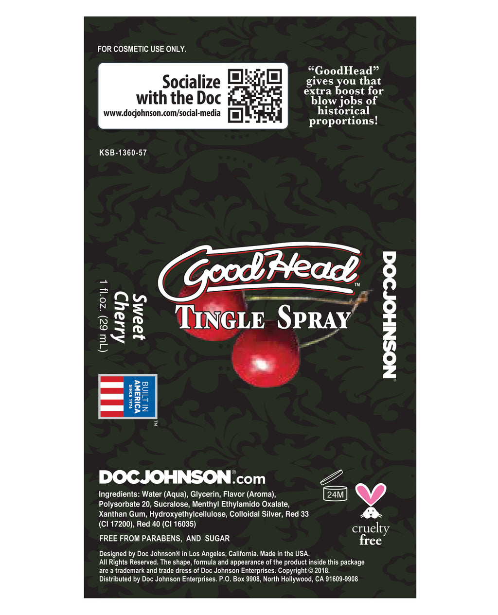 GoodHead Tingle Spray - Sweet Cherry