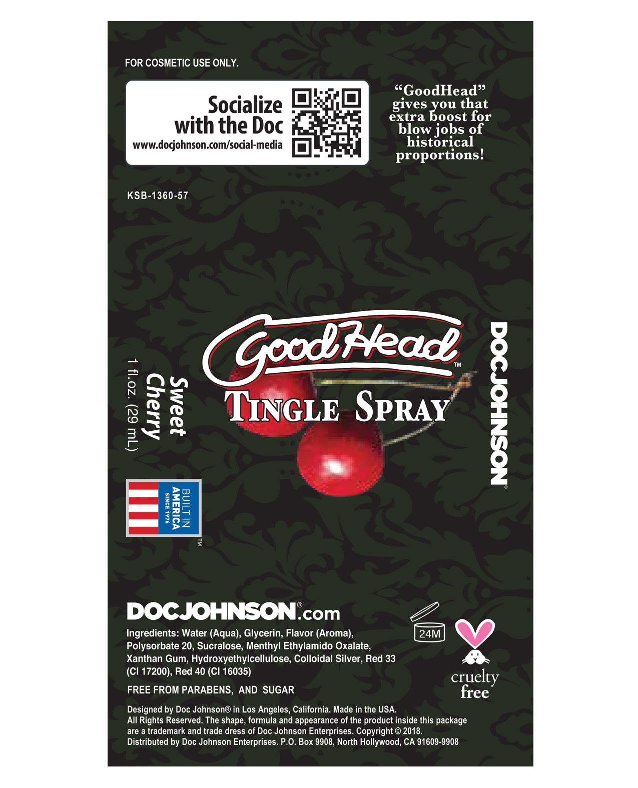 GoodHead Tingle Spray - Sweet Cherry