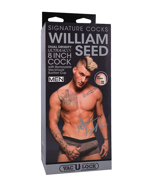 Signature Cocks ULTRASKYN 8" Cock w/Removable Vac-U-Lock Suction Cup - William Seed