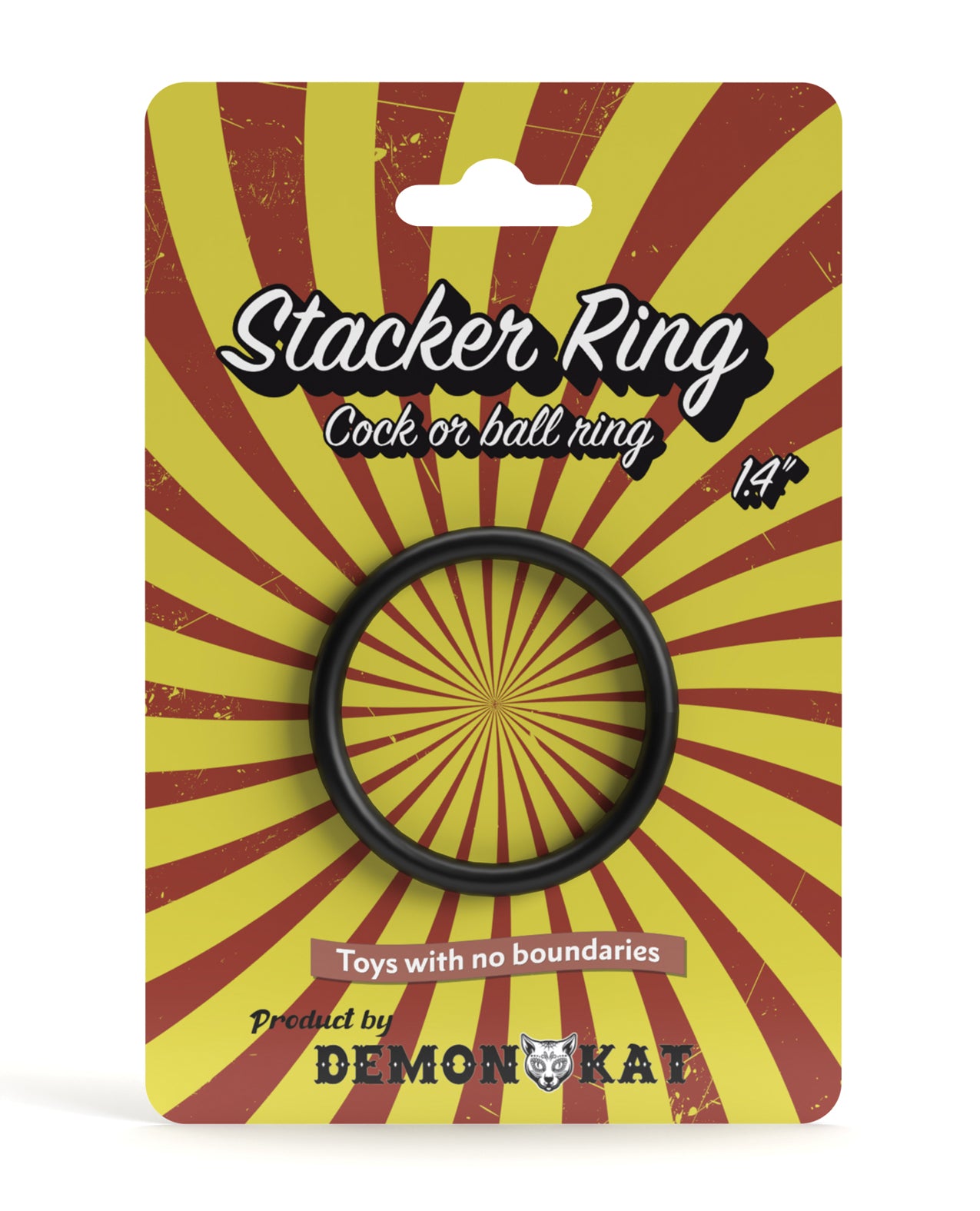 Demon Kat 1.4" Stacker Ring - Black