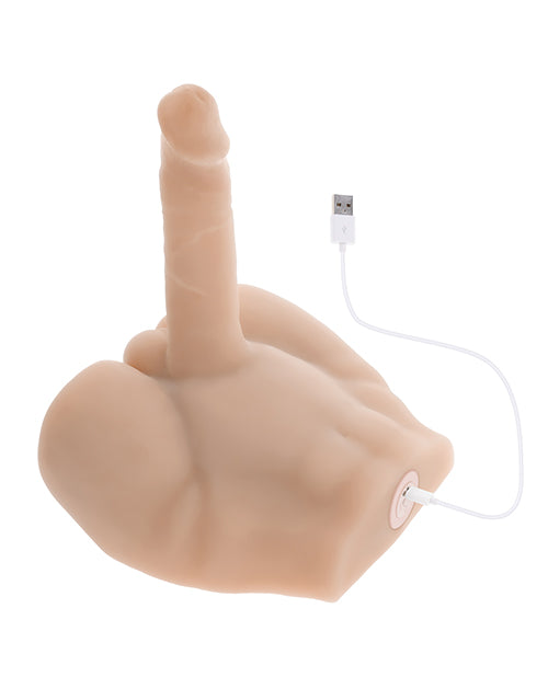 Evolved Easy Rider Thrusting & Vibrating Life-Like Dildo - Light