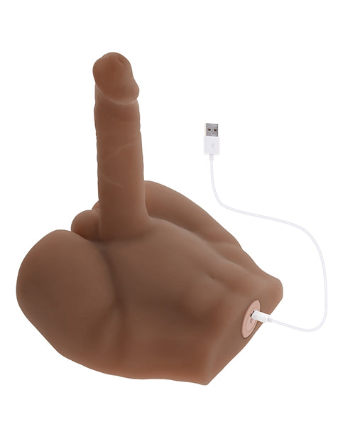 Evolved NO ETA Evolved Easy Rider Thrusting & Vibrating Life-Like Dildo - Dark - Image 6