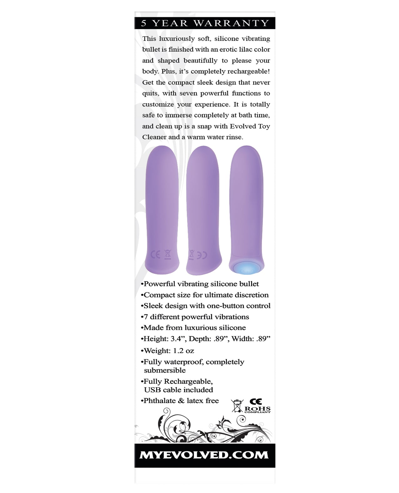 Evolved Purple Haze Rechargeable Bullet - Purple