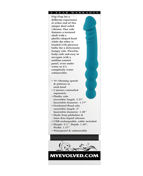 Evolved Flip Flop Dual-Sided Vibrator - Teal