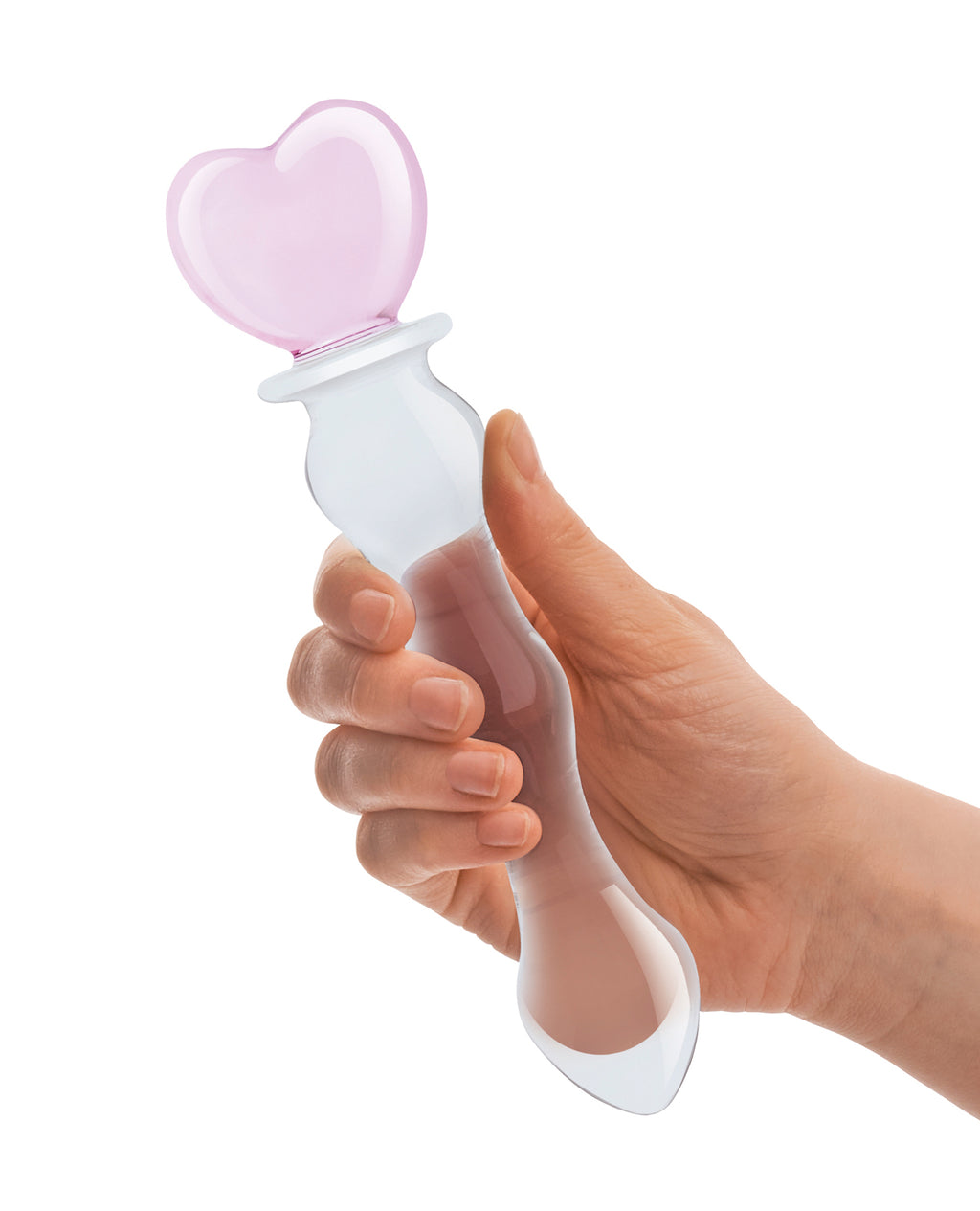 Glas Glas 8" Sweetheart Glass Dildo - Pink/Clear - Image 7