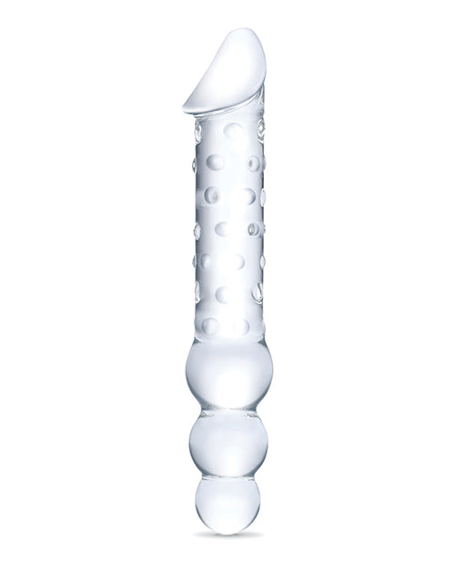 Glas Glas 12" Double Ended Glass Dildo w/Anal Beads - Clear - Image 2