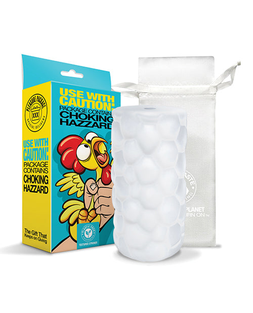 Pleasure Package Pleasure Package Use w/Caution Tight Textured Stroker - White - Image 7