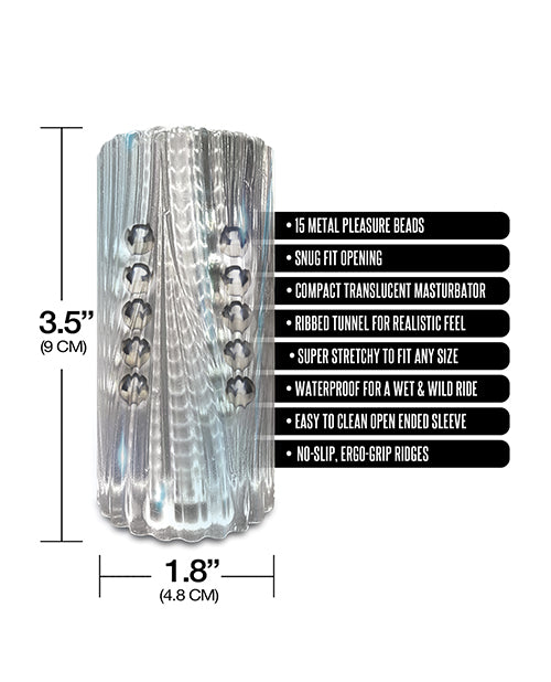 MSTR B8 MSTR B8 Balls to the Wall Clear-View Beaded Stroker - Clear - Image 3