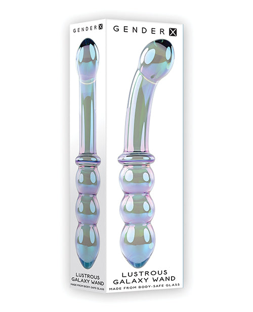 Gender X Gender X Lustrous Galaxy Wand Dual Ended Glass Massager - Green - Image 6