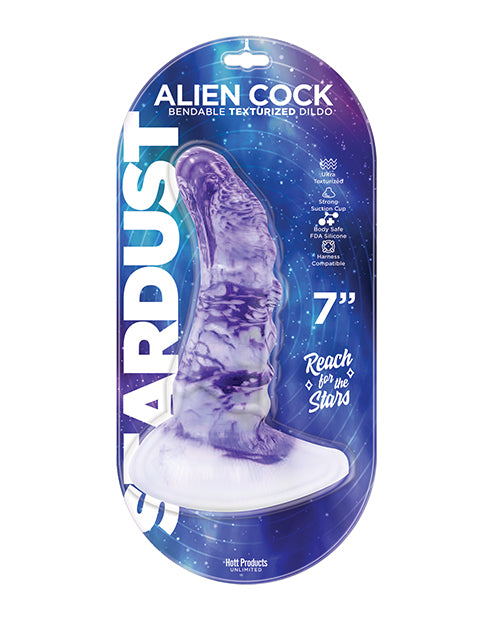 Stardust Stardust Alien Cock Silicone Textured 7" Dildo - Purple - Image 2