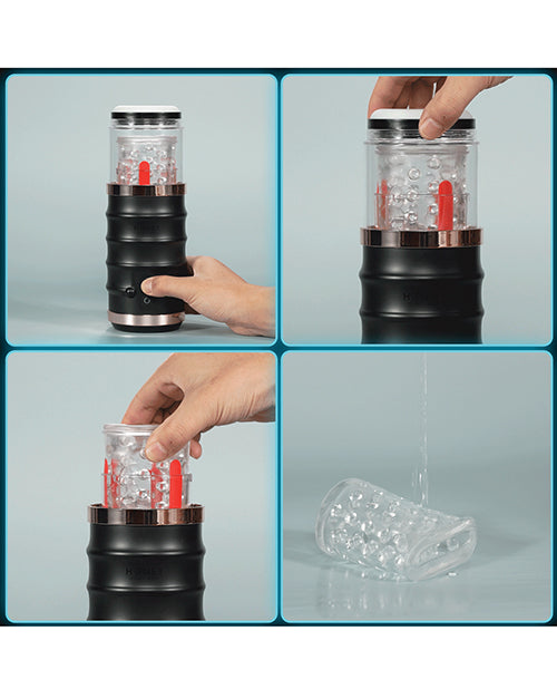 Honey Play Box Warrior Auto Thrusting Male Masturbator - Black - Image 3