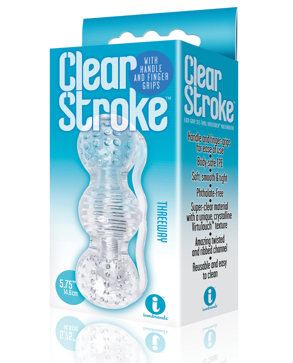 The 9s The 9's Clear Stroke Threeway Masturbator - Image 2