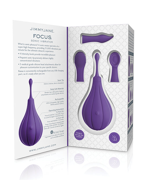 JimmyJane Focus Sonic Vibrator - Purple