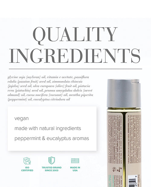 JO JO Naturals Massage Oil - Peppermint & Eucalyptus 4 oz Bottle - Image 2