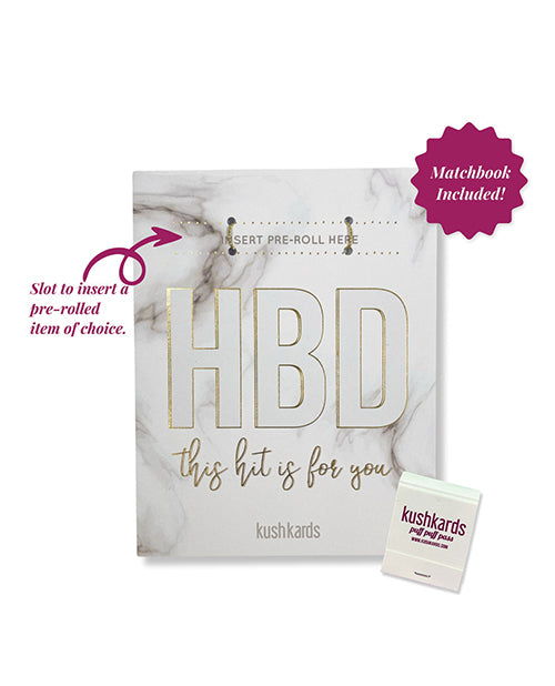 Kush Kards HBD Birthday Greeting Card w/Matchbook