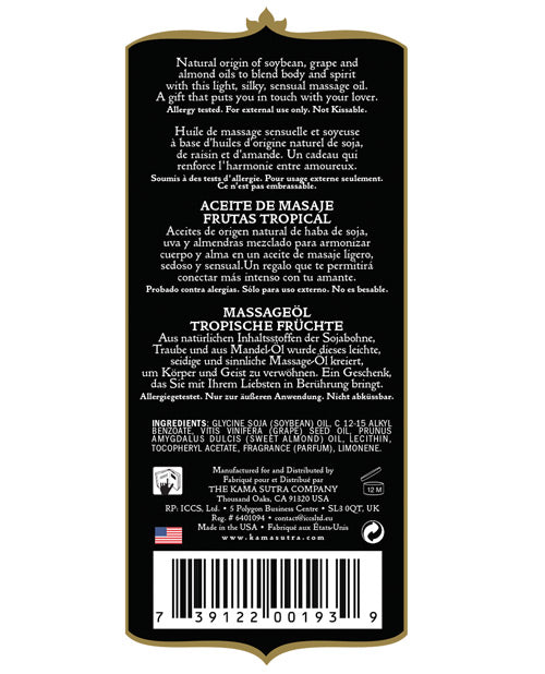 Kama Sutra Kama Sutra Naturals Massage Oil - Tropical Fruits - Image 6