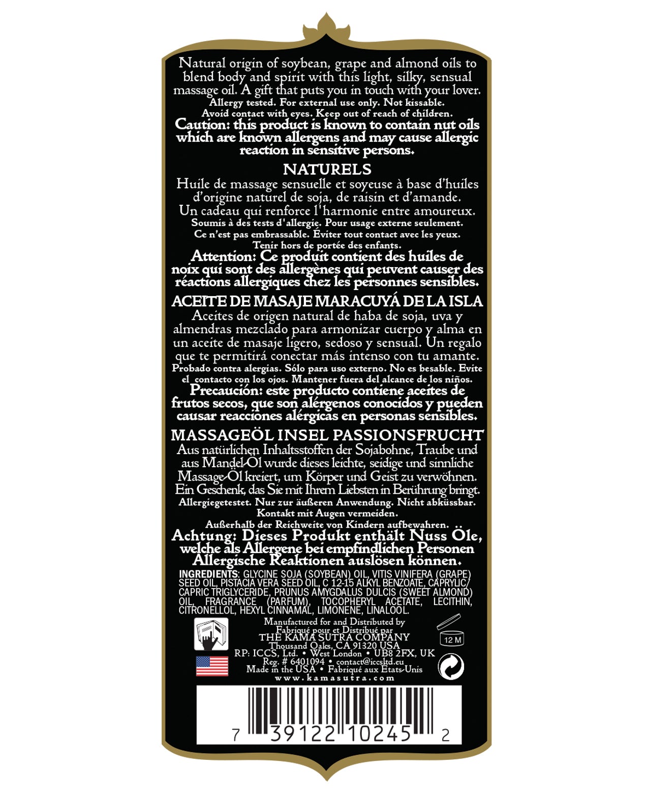 Kama Sutra Kama Sutra Naturals Massage Oil - Island Passion Berry - Image 4